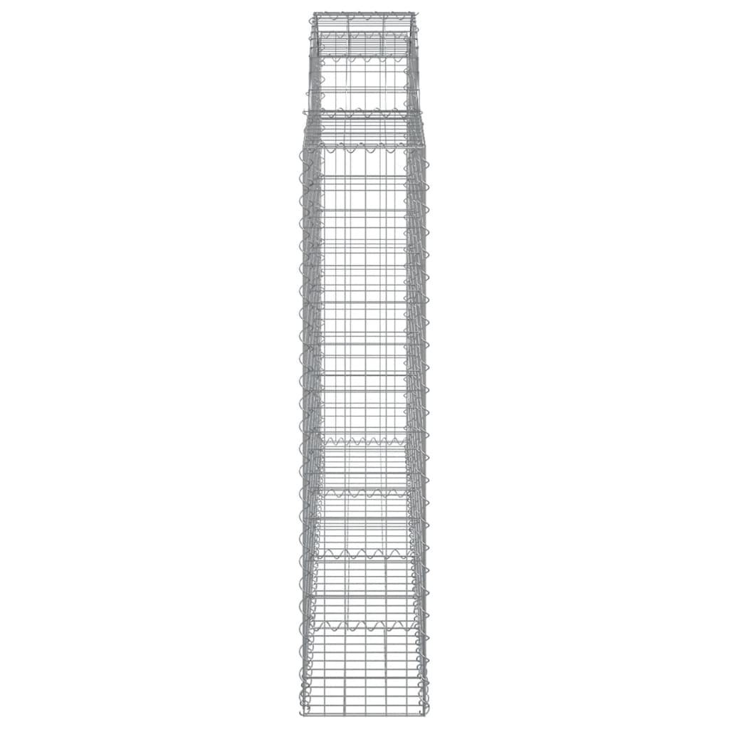 8 db íves horganyzott vas gabion kosár 200x30x140/160 cm