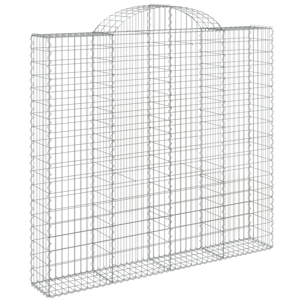 2 db íves horganyzott vas gabion kosár 200x30x180/200 cm