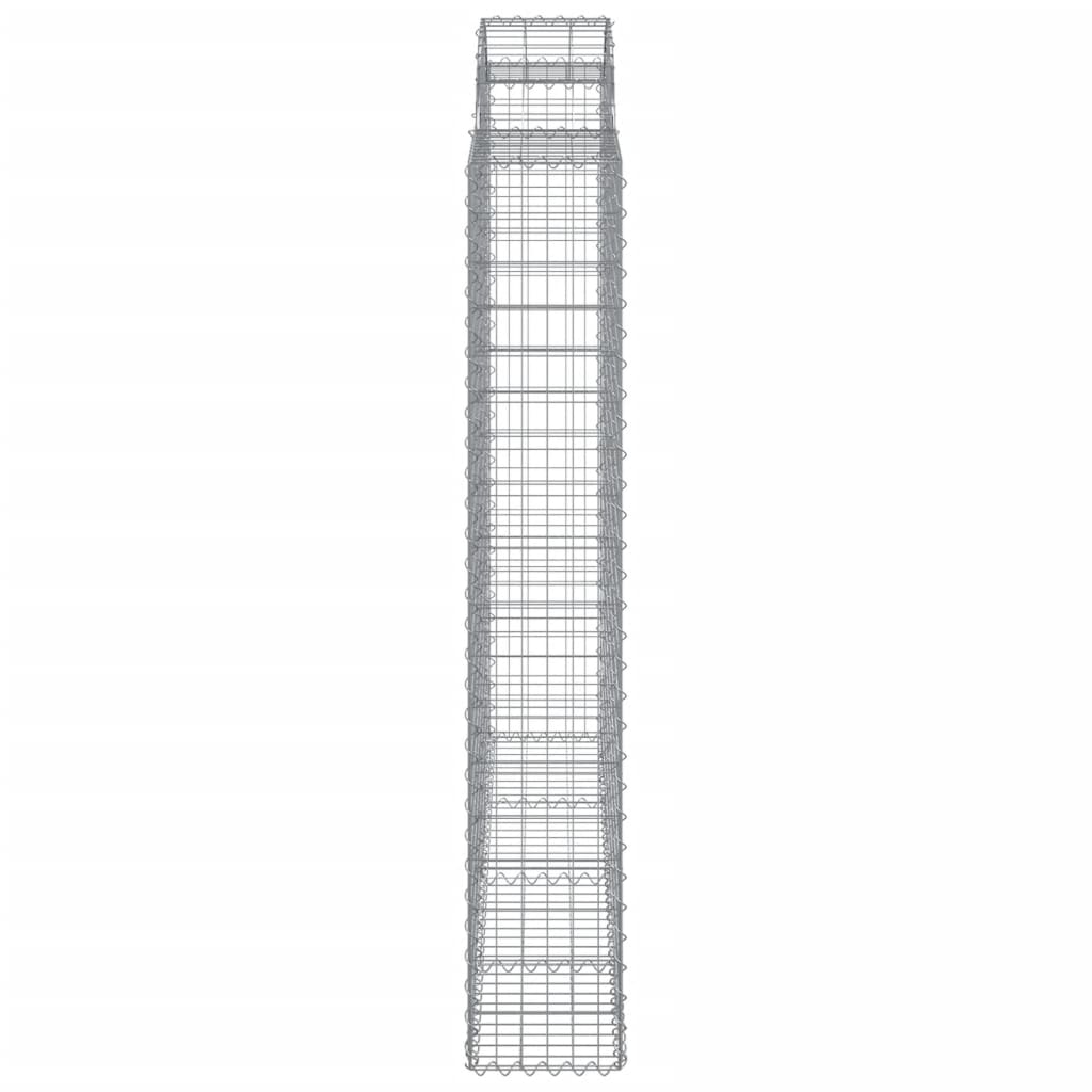2 db íves horganyzott vas gabion kosár 200x30x180/200 cm