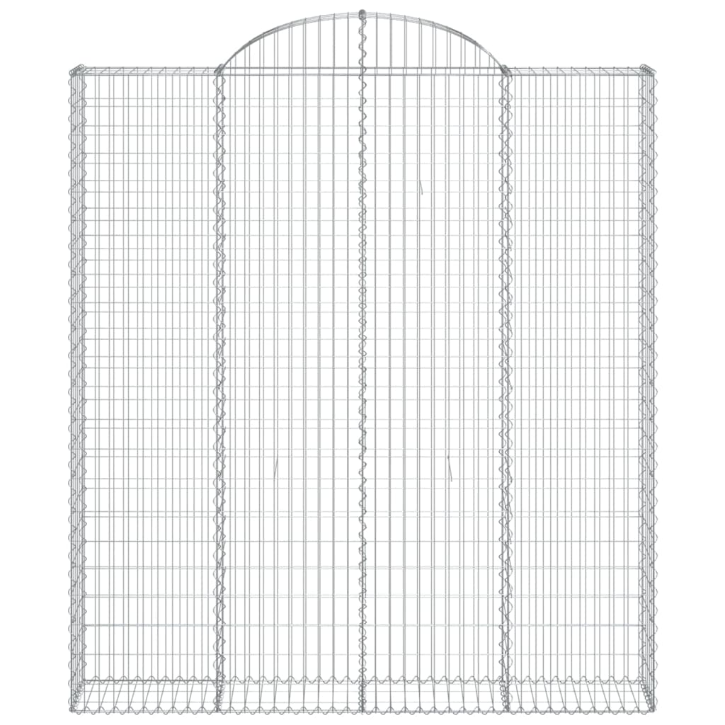 2 db íves horganyzott vas gabion kosár 200x30x220/240 cm