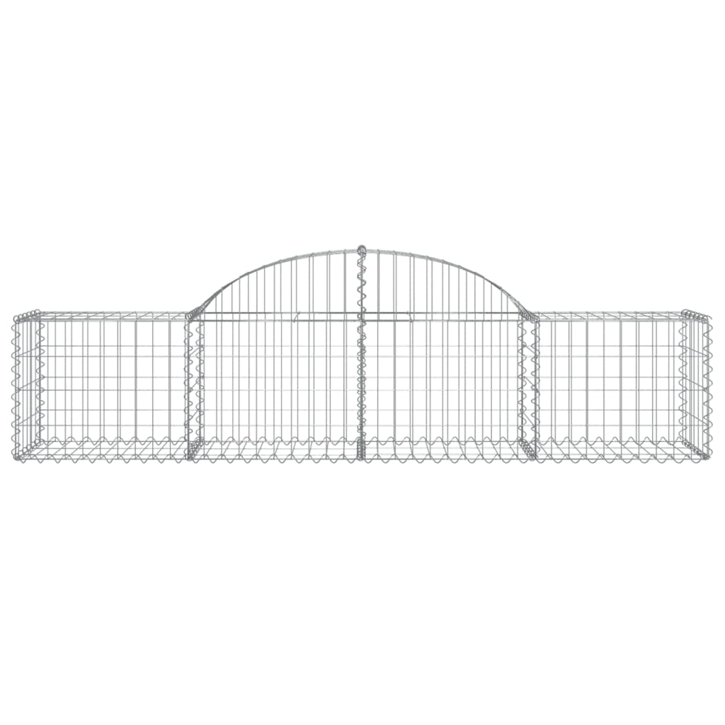3 db íves horganyzott vas gabion kosár 200x50x40/60 cm