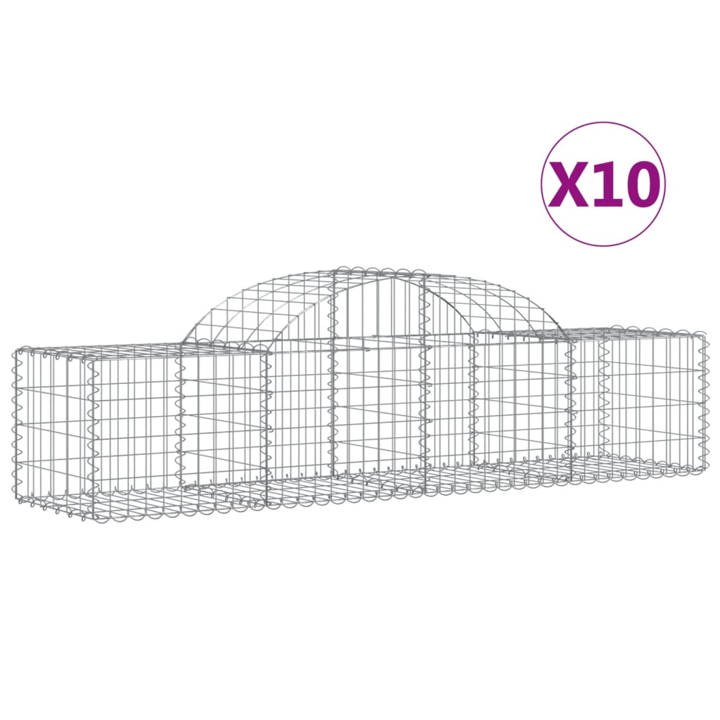 10 db íves horganyzott vas gabion kosár 200x50x40/60 cm 10 db íves horganyzott vas gabion kosár 200x50x40/60 cm