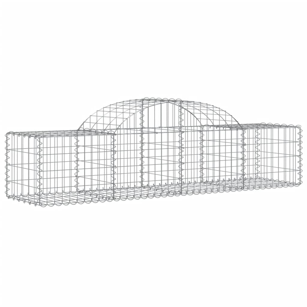 12 db íves horganyzott vas gabion kosár 200x50x40/60 cm