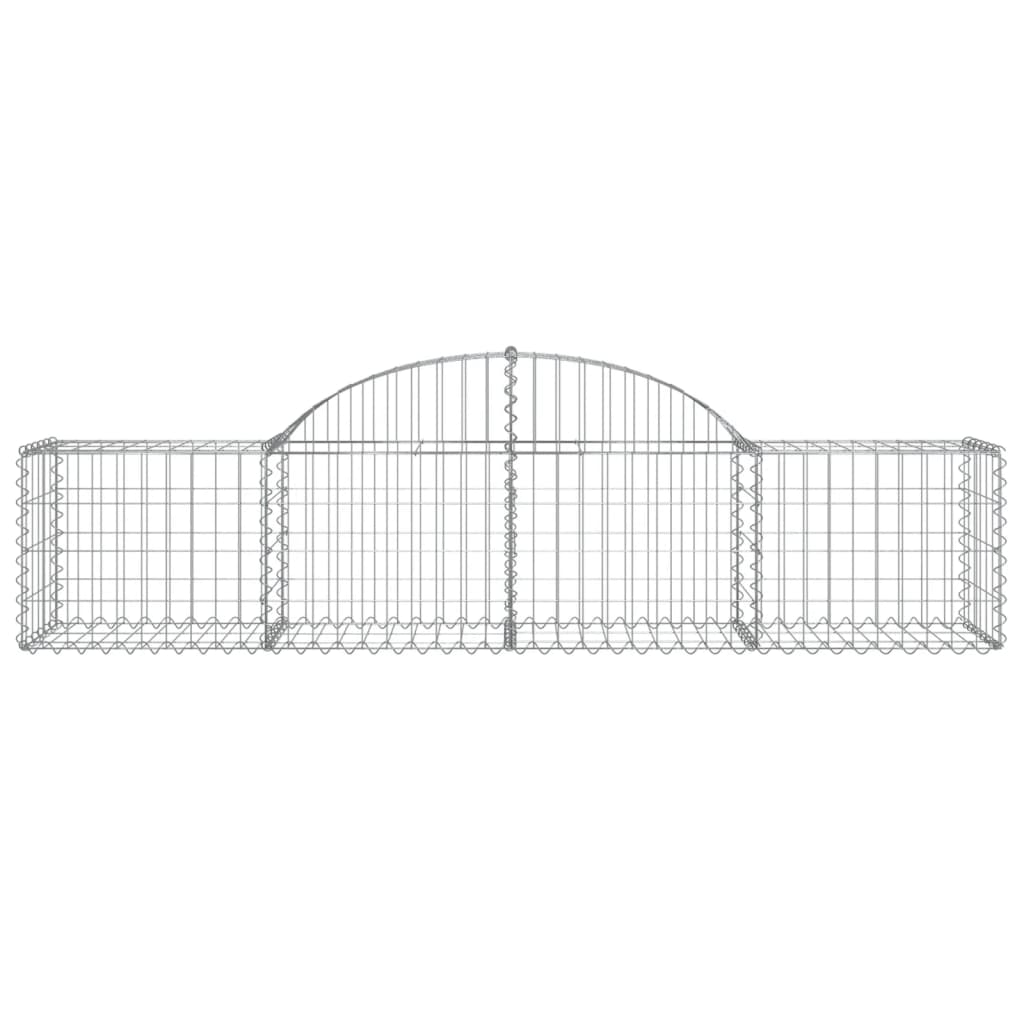12 db íves horganyzott vas gabion kosár 200x50x40/60 cm
