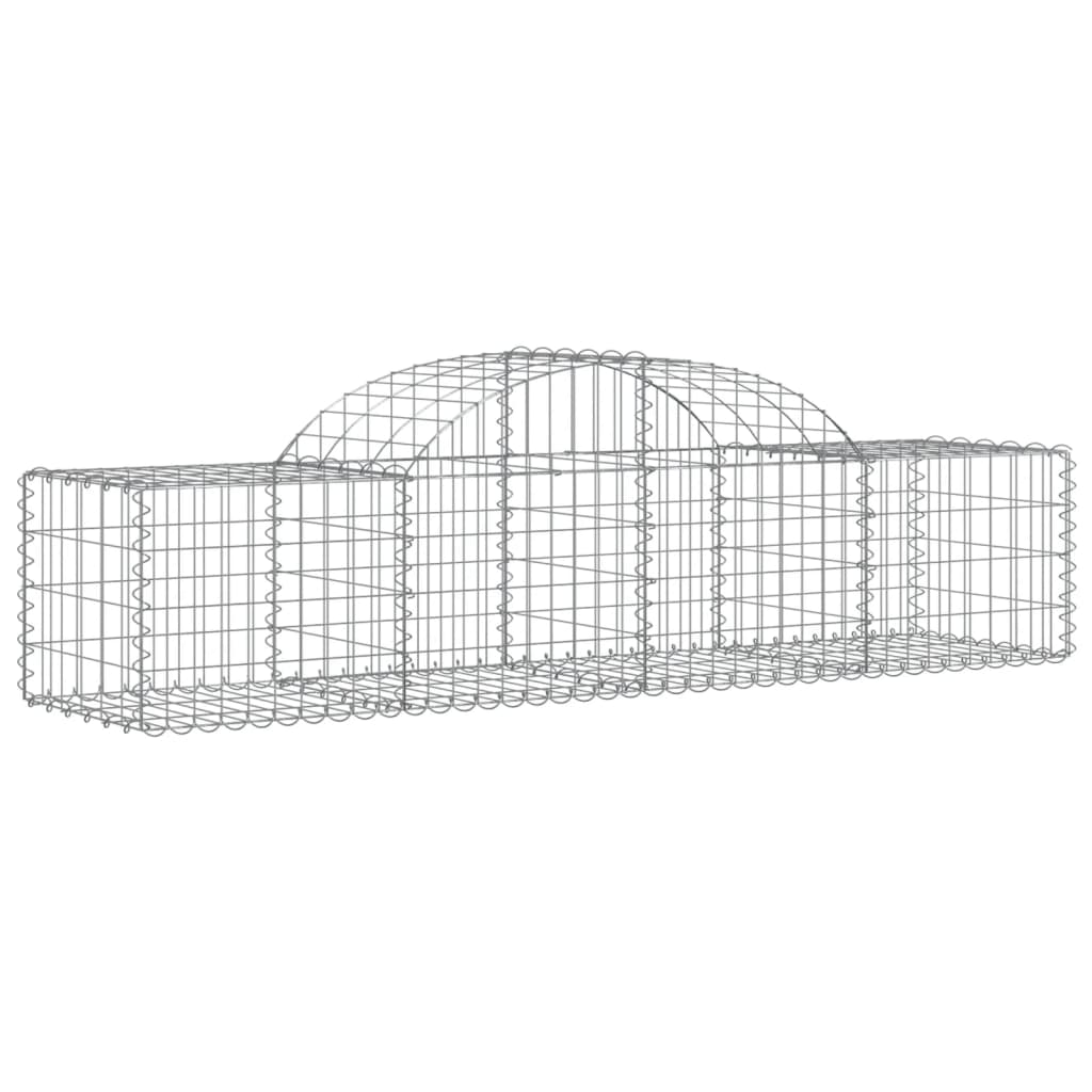 18 db íves horganyzott vas gabion kosár 200x50x40/60 cm