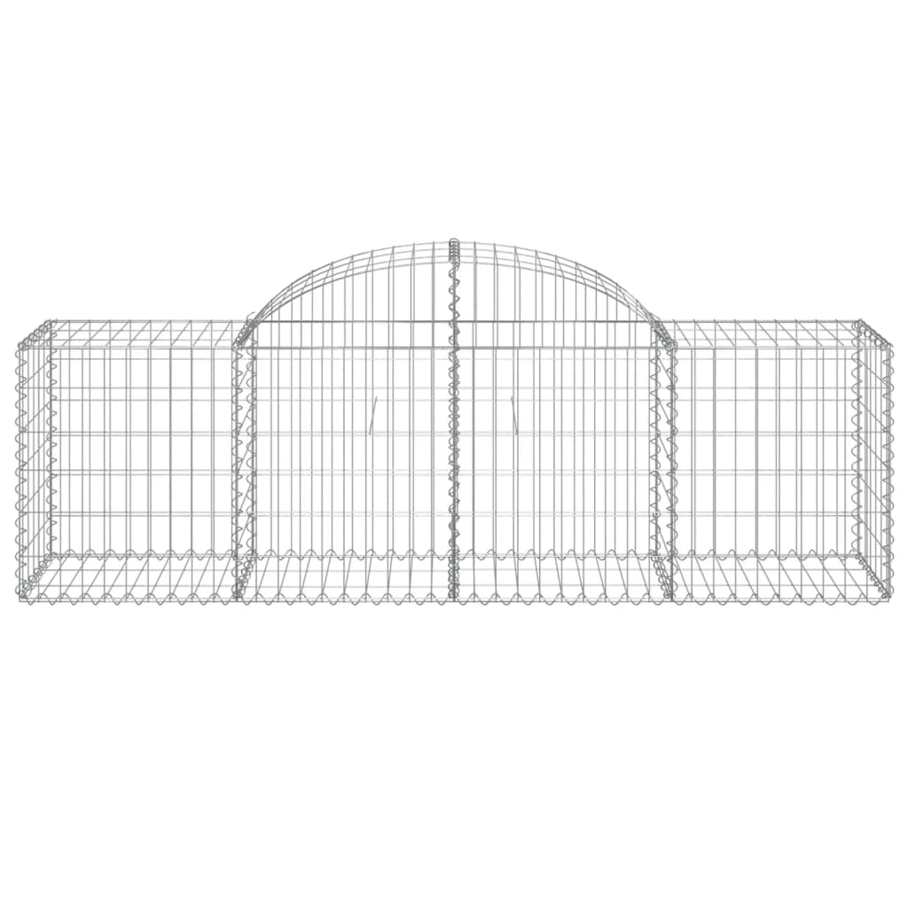 2 db íves horganyzott vas gabion kosár 200x50x60/80 cm