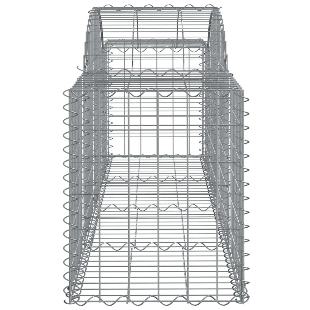 3 db íves horganyzott vas gabion kosár 200x50x60/80 cm