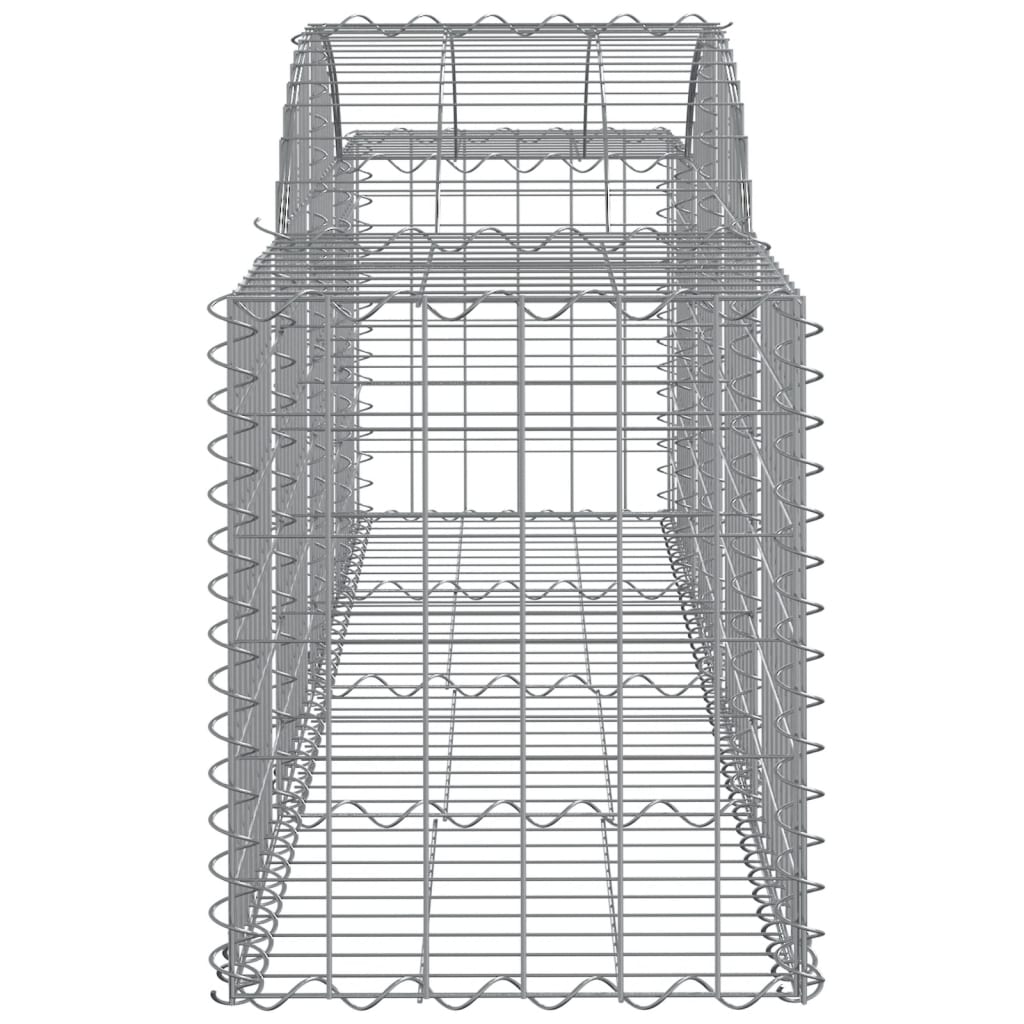 4 db íves horganyzott vas gabion kosár 200x50x60/80 cm