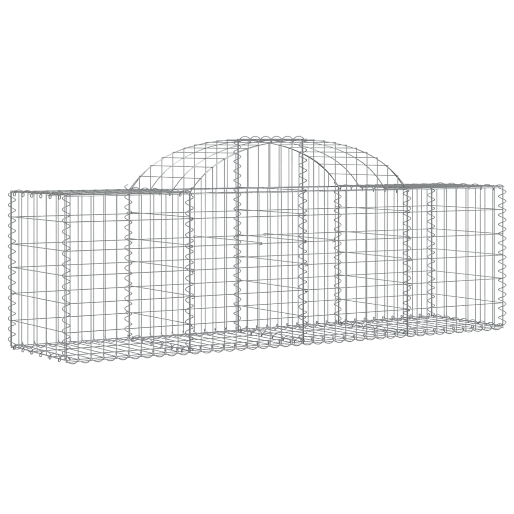 10 db íves horganyzott vas gabion kosár 200x50x60/80 cm