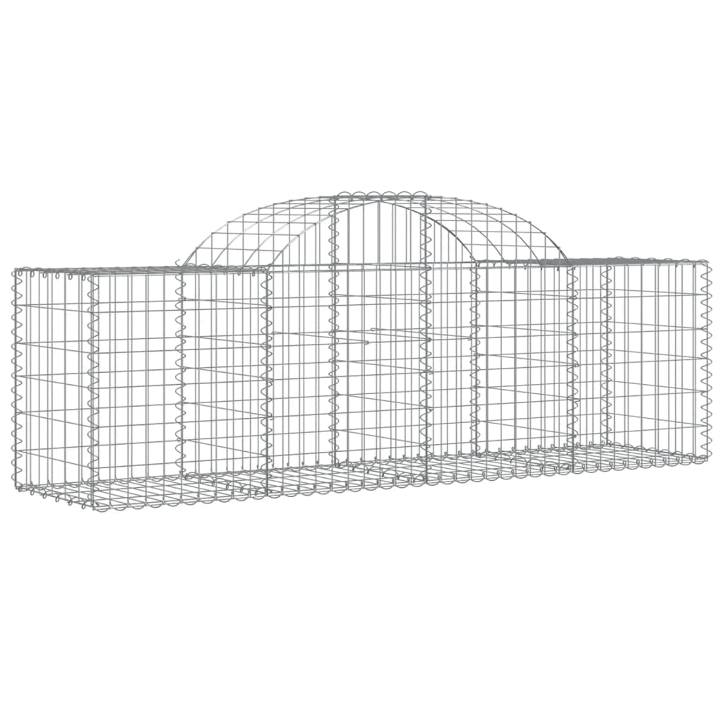 12 db íves horganyzott vas gabion kosár 200x50x60/80 cm