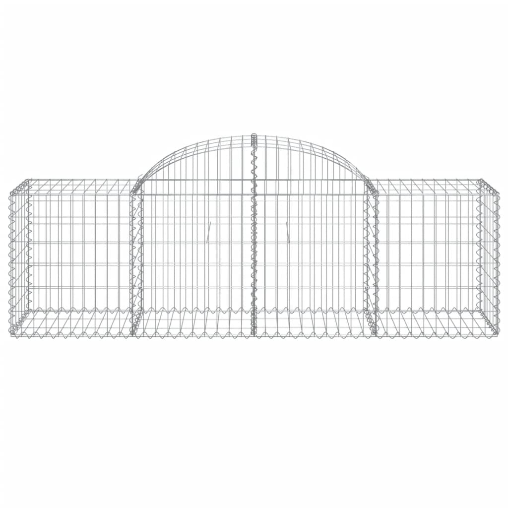 12 db íves horganyzott vas gabion kosár 200x50x60/80 cm