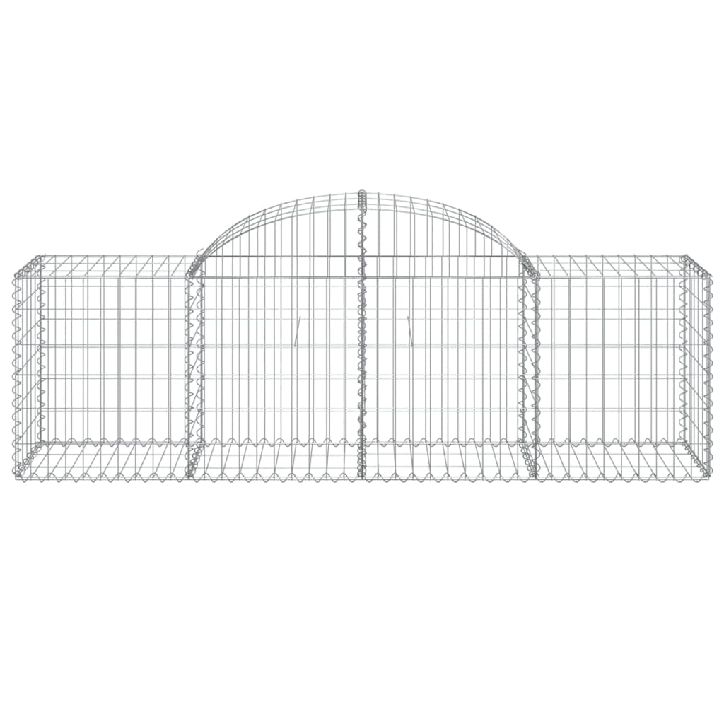 14 db íves horganyzott vas gabion kosár 200x50x60/80 cm