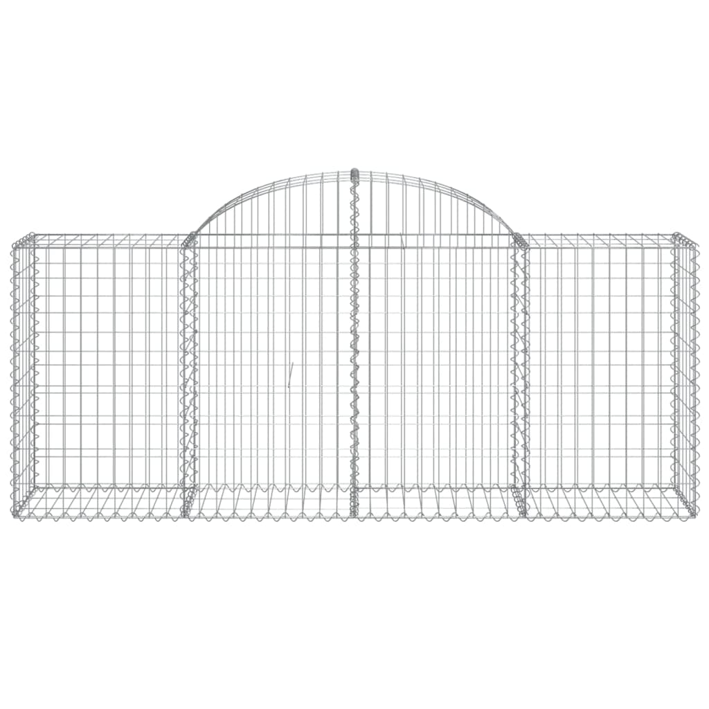 10 db íves horganyzott vas gabion kosár 200x50x80/100 cm