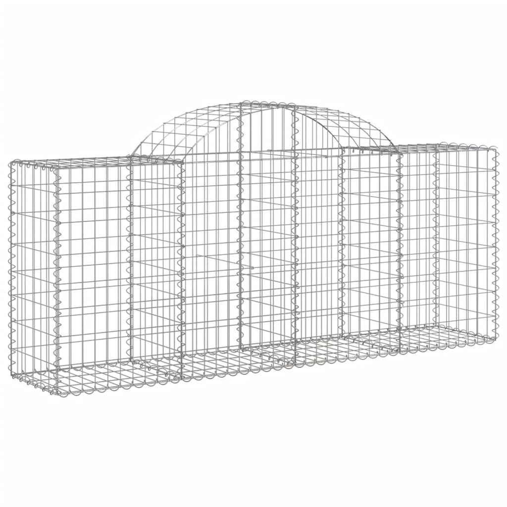 12 db íves horganyzott vas gabion kosár 200x50x80/100 cm