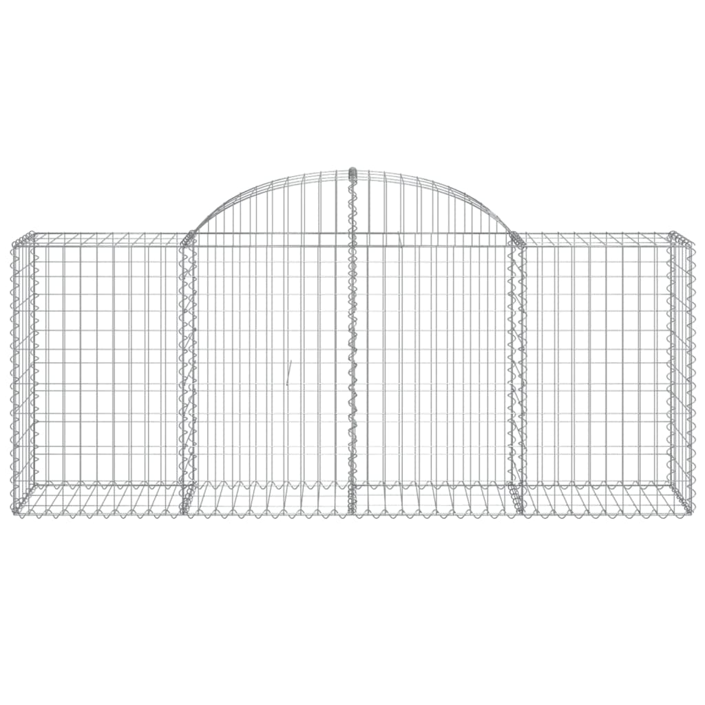 12 db íves horganyzott vas gabion kosár 200x50x80/100 cm