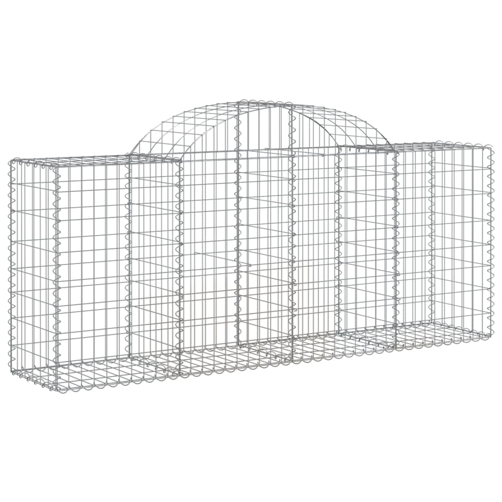 15 db íves horganyzott vas gabion kosár 200x50x80/100 cm