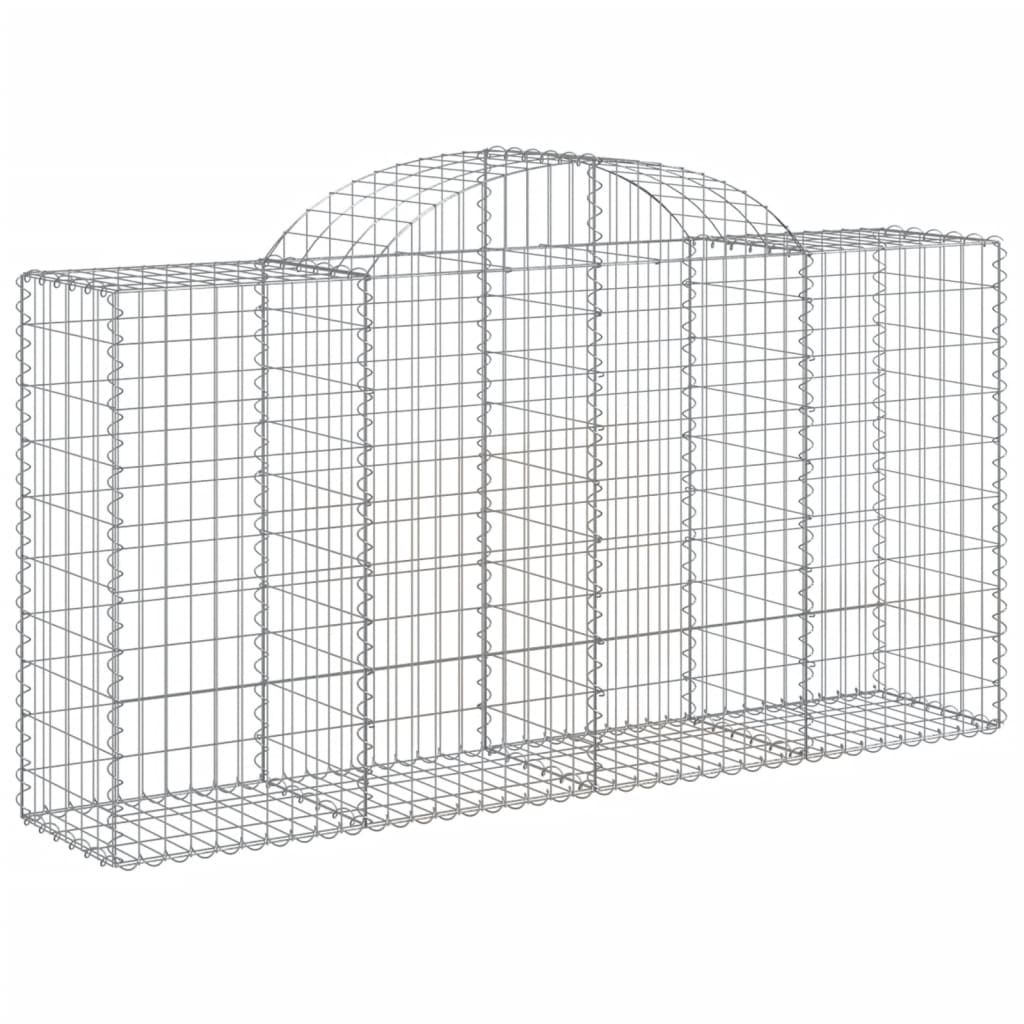 3 db íves horganyzott vas gabion kosár 200 x 50 x 100/120 cm