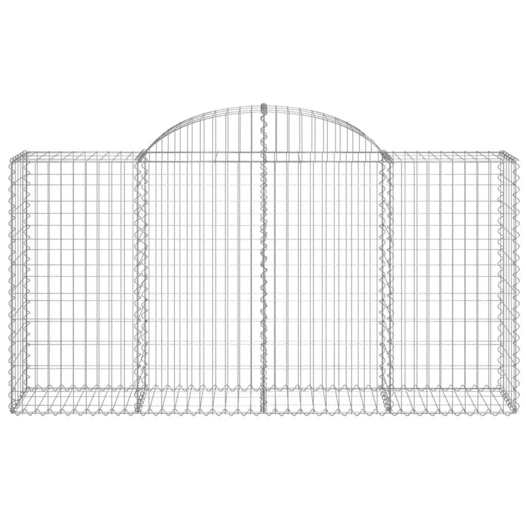 3 db íves horganyzott vas gabion kosár 200 x 50 x 100/120 cm