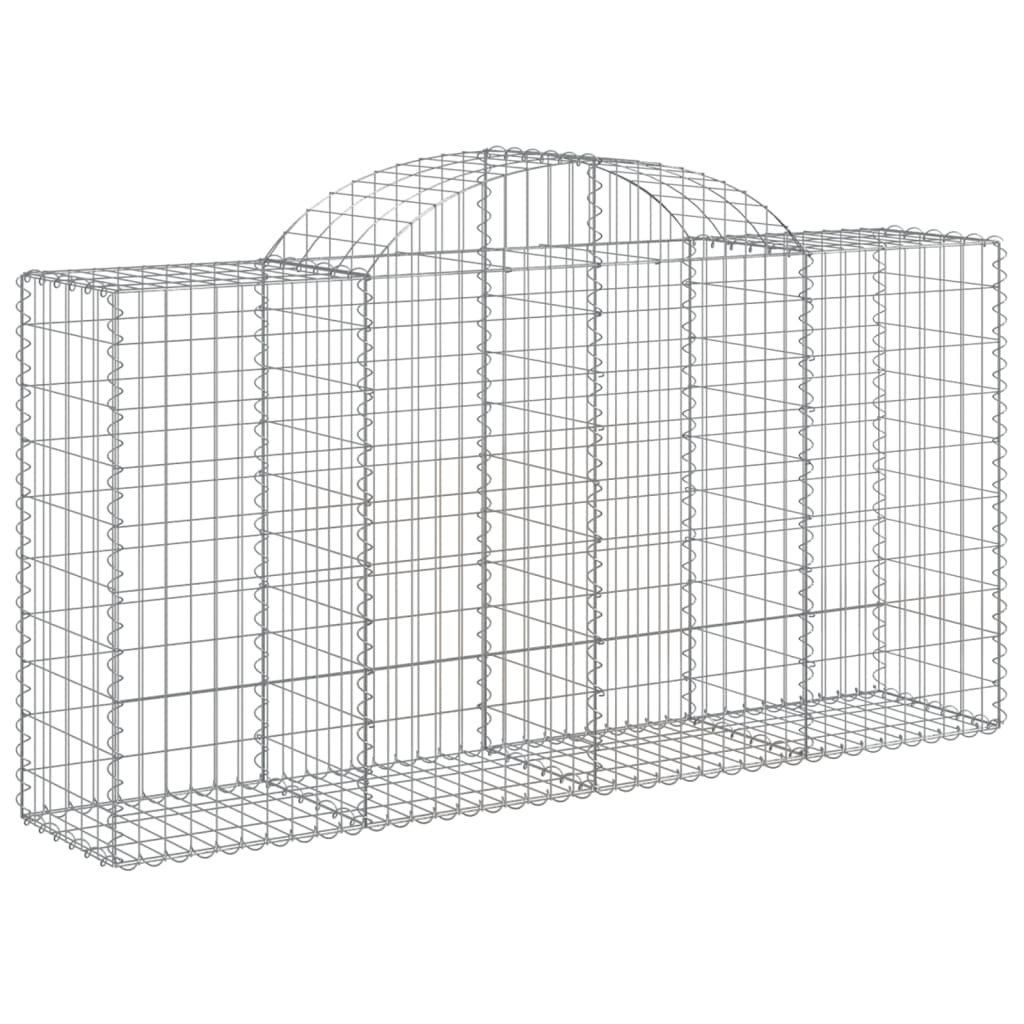 10 db íves horganyzott vas gabion kosár 200 x 50 x 100/120 cm