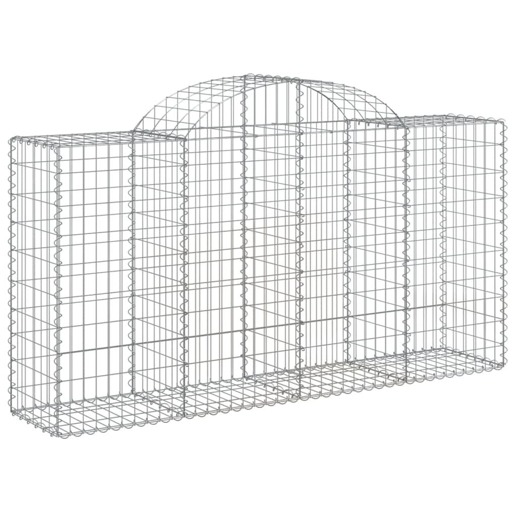 12 db íves horganyzott vas gabion kosár 200x50x100/120 cm