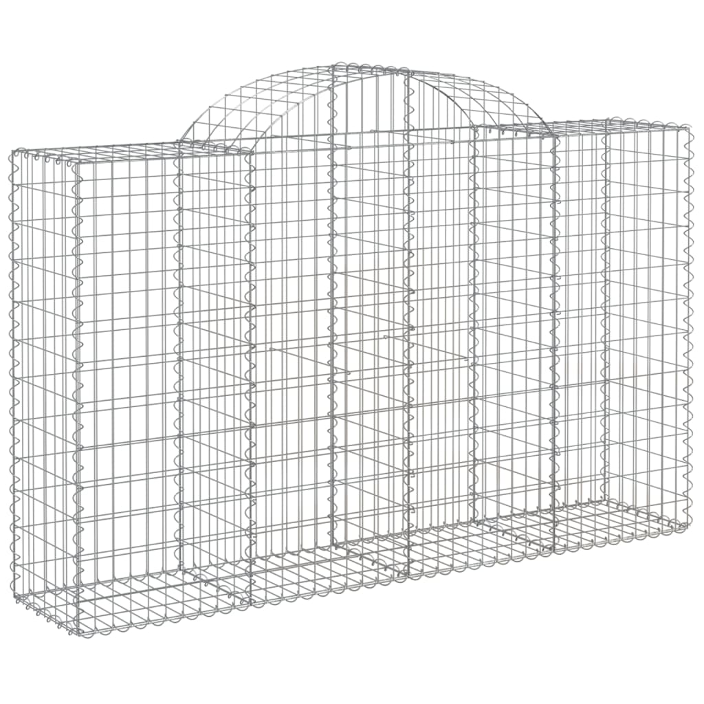 10 db íves horganyzott vas gabion kosár 200x50x120/140 cm