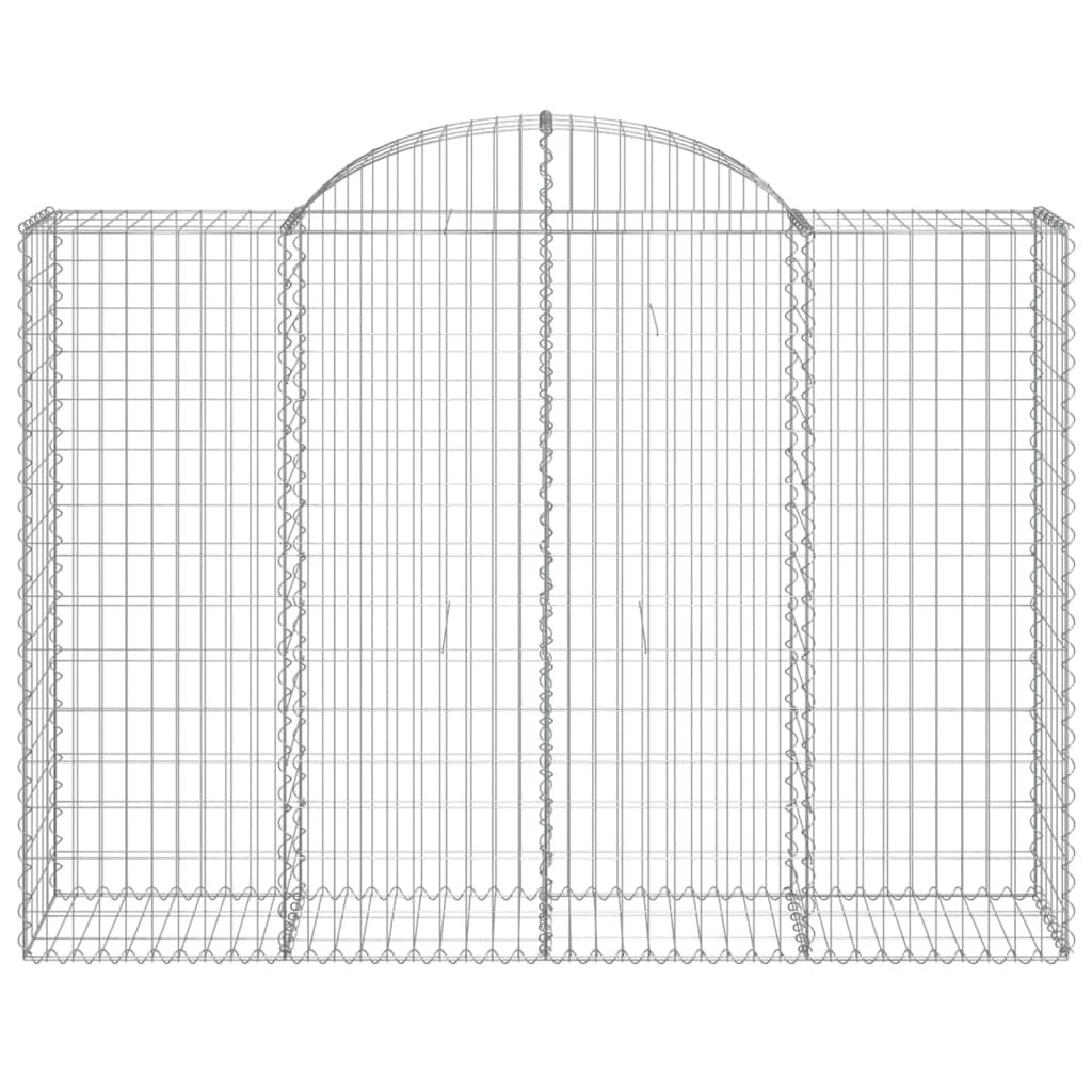 3 db íves horganyzott vas gabion kosár 200x50x140/160 cm