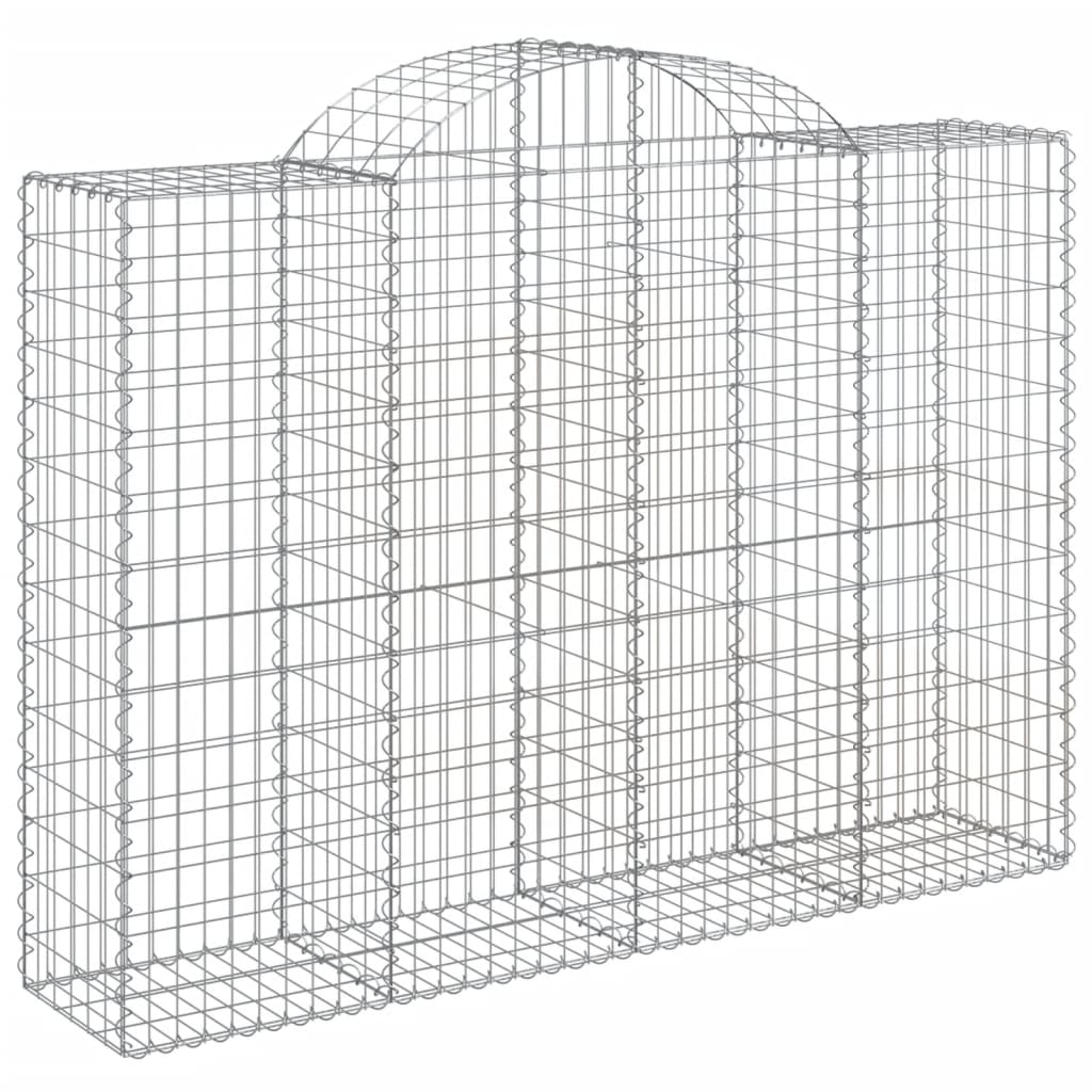 7 db íves horganyzott vas gabion kosár 200x50x140/160 cm