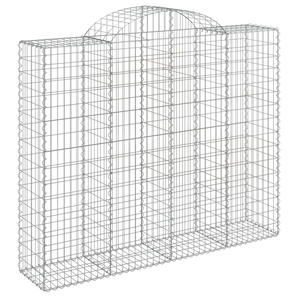 5 db íves horganyzott vas gabion kosár 200x50x160/180 cm