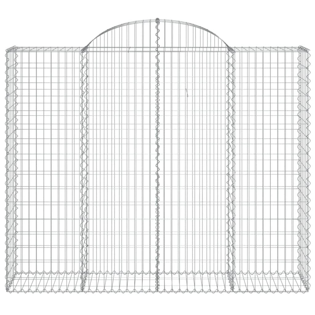 5 db íves horganyzott vas gabion kosár 200x50x160/180 cm
