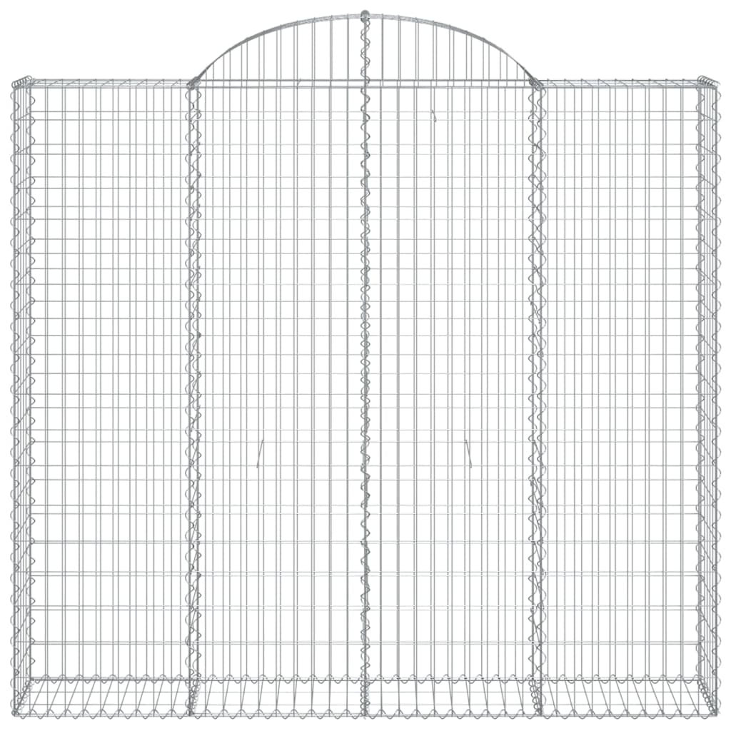 2 db íves horganyzott vas gabion kosár 200x50x180/200 cm