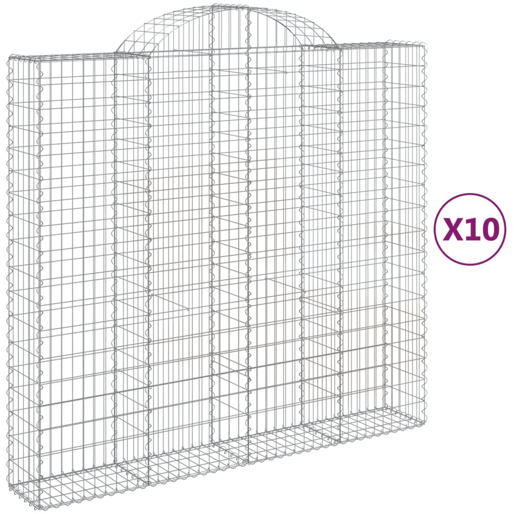 10 db íves horganyzott vas gabion kosár 200x50x180/200 cm 10 db íves horganyzott vas gabion kosár 200x50x180/200 cm