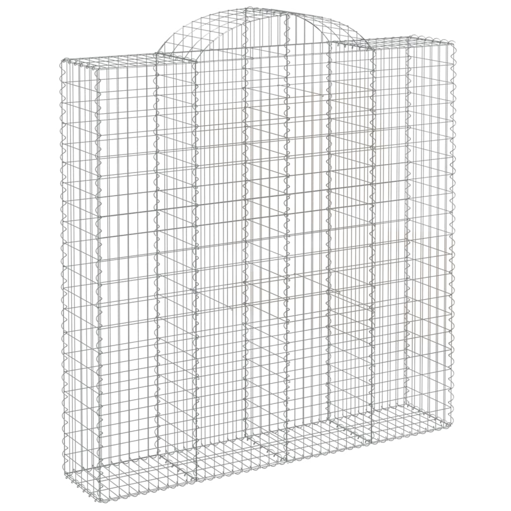2 db íves horganyzott vas gabion kosár 200x50x200/220 cm