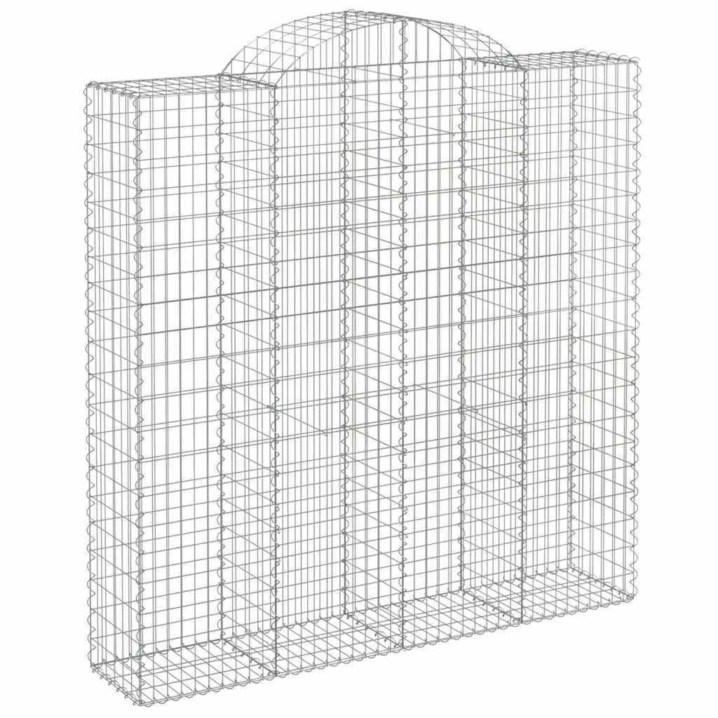 7 db íves horganyzott vas gabion kosár 200x50x200/220 cm