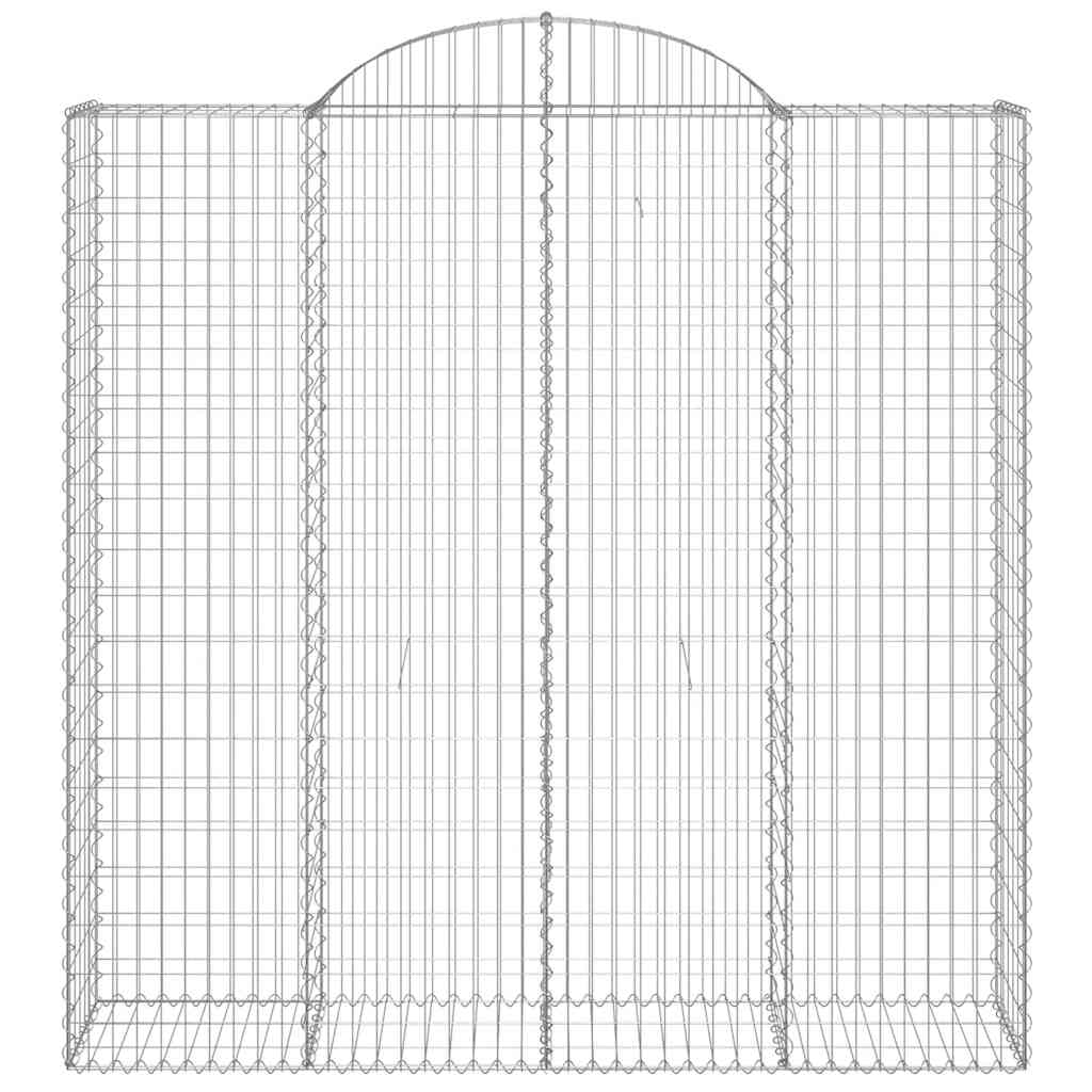 7 db íves horganyzott vas gabion kosár 200x50x200/220 cm