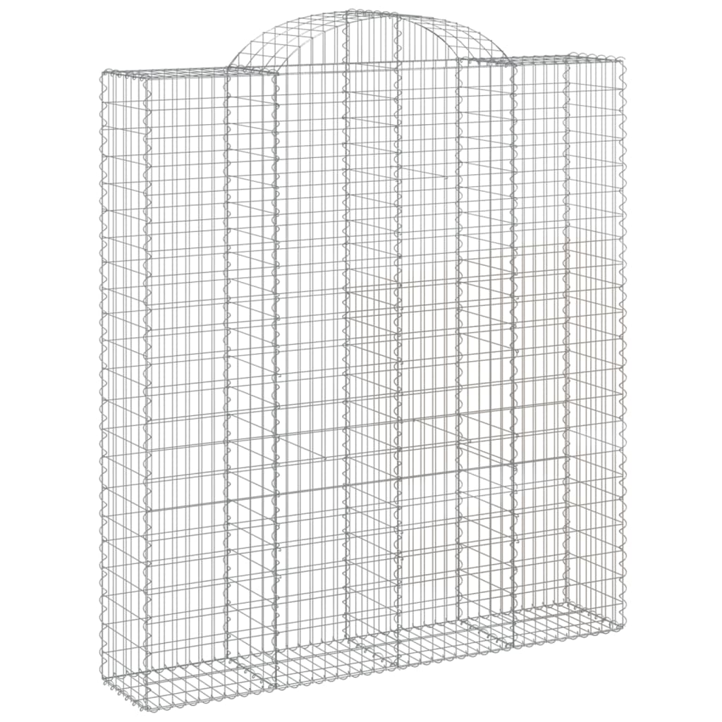 4 db íves horganyzott vas gabion kosár 200x50x220/240 cm
