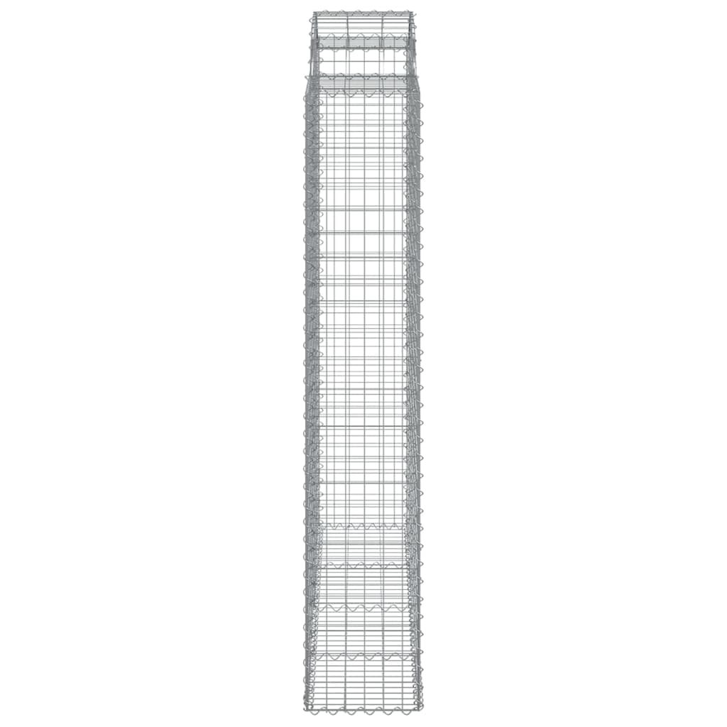 4 db íves horganyzott vas gabion kosár 200x50x220/240 cm