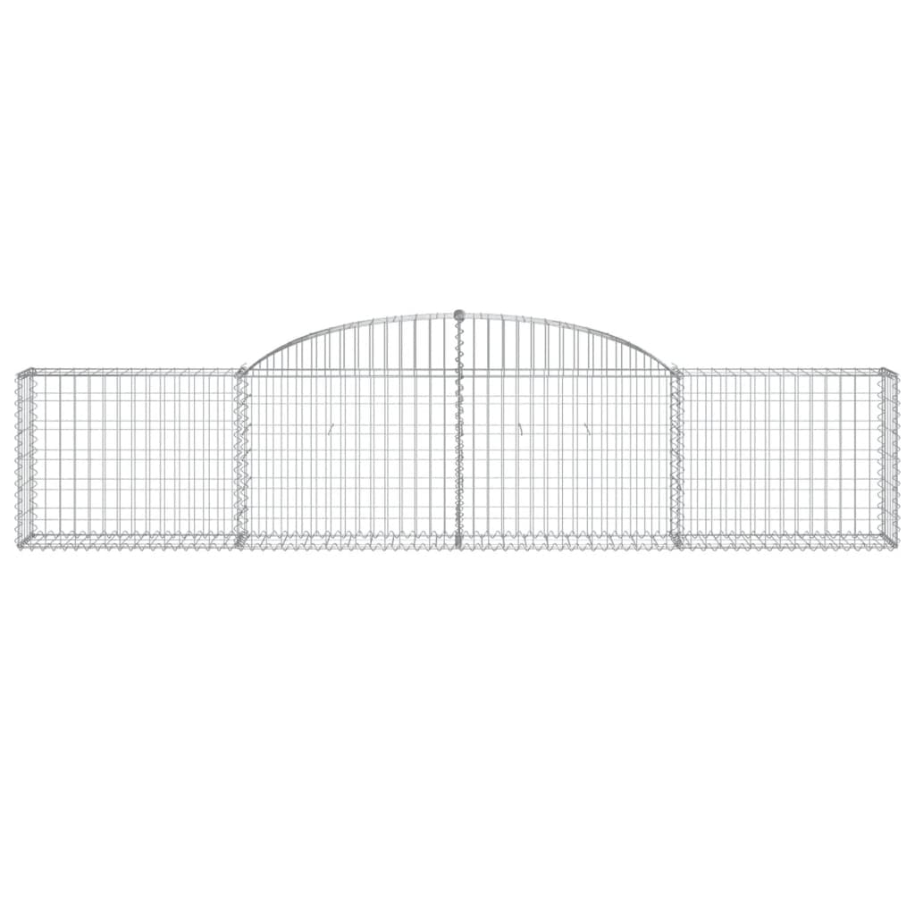 3 db íves horganyzott vas gabion kosár 300x30x60/80 cm