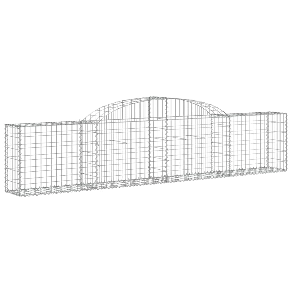4 db íves horganyzott vas gabion kosár 300x30x60/80 cm