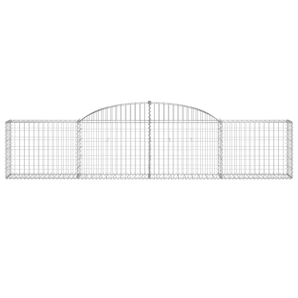 4 db íves horganyzott vas gabion kosár 300x30x60/80 cm