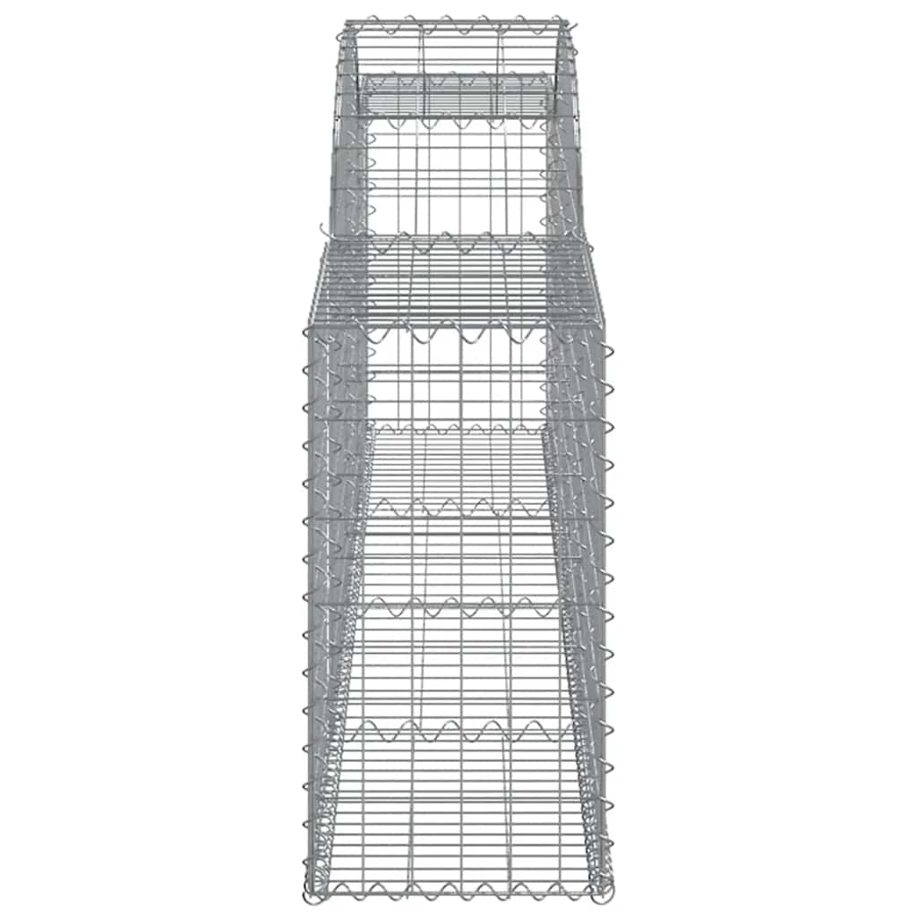4 db íves horganyzott vas gabion kosár 300x30x60/80 cm