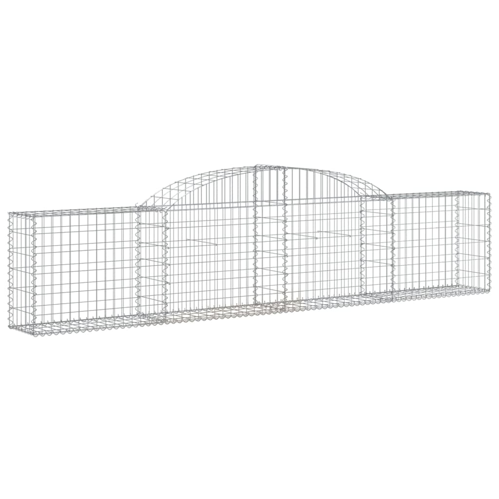 7 db íves horganyzott vas gabion kosár 300x30x60/80 cm
