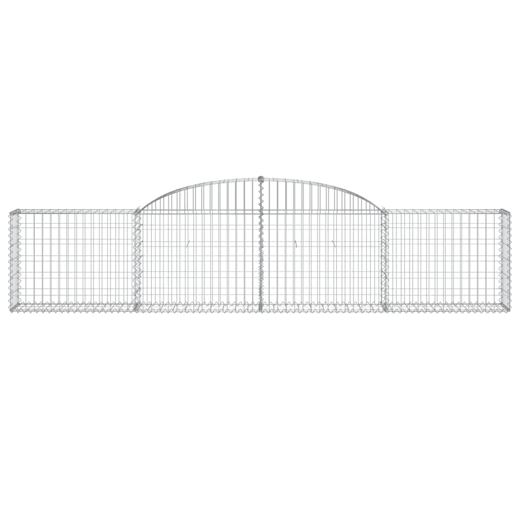 7 db íves horganyzott vas gabion kosár 300x30x60/80 cm