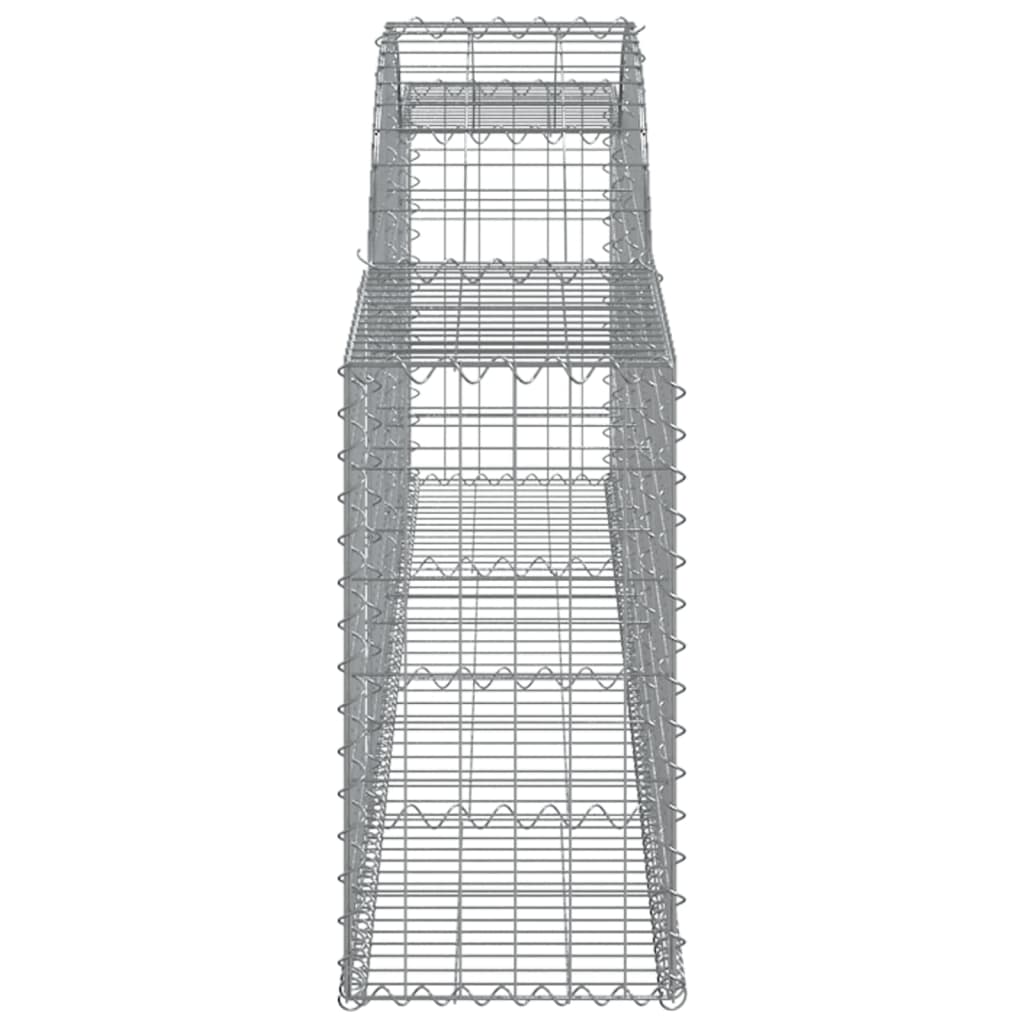 7 db íves horganyzott vas gabion kosár 300x30x60/80 cm