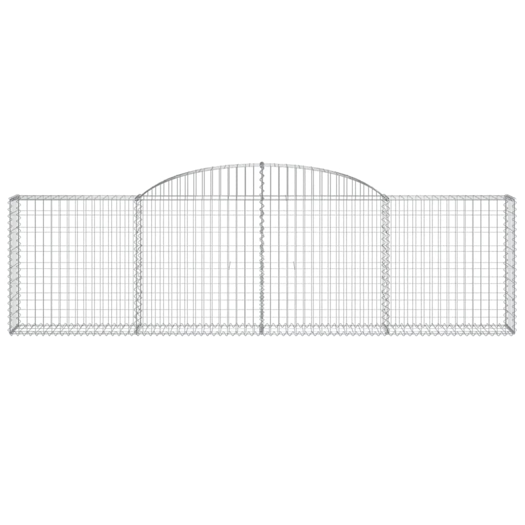 6 db íves horganyzott vas gabion kosár 300x30x80/100 cm