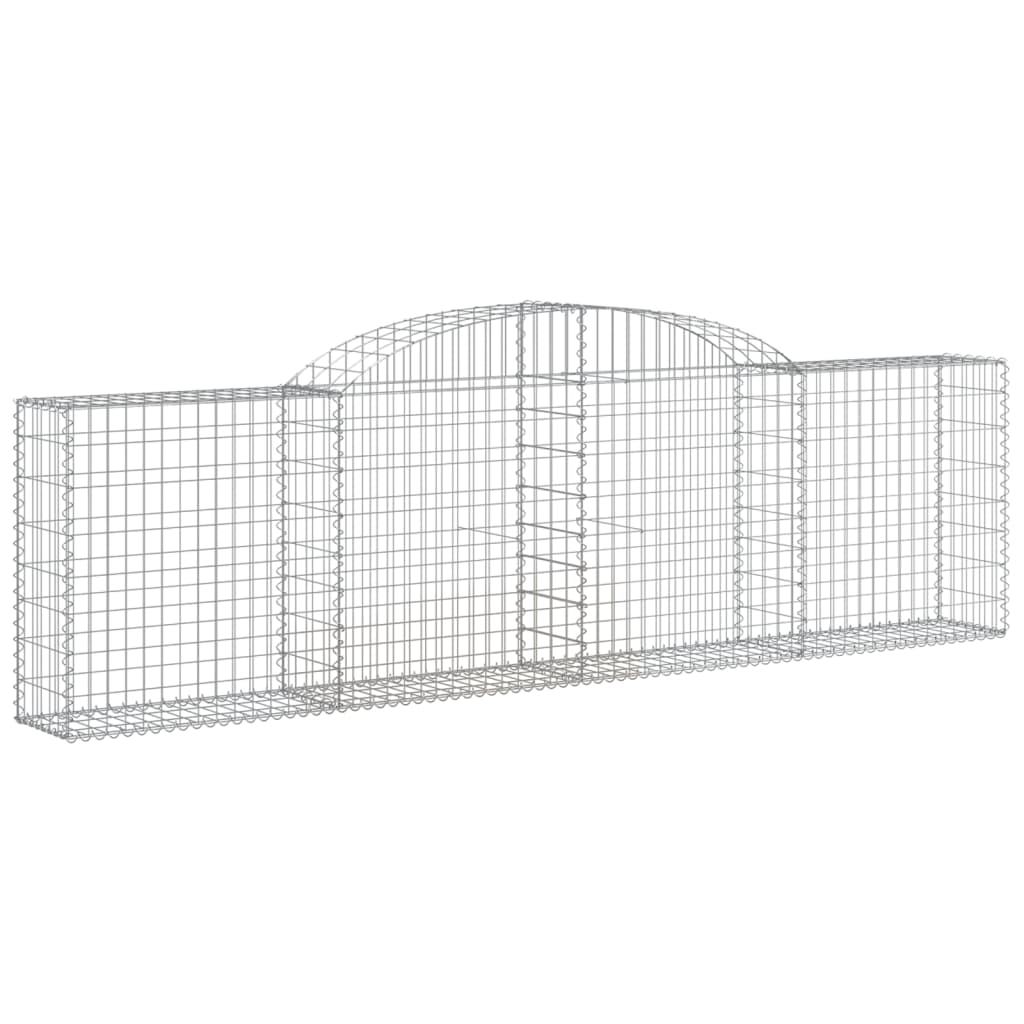 10 db íves horganyzott vas gabion kosár 300x30x80/100 cm