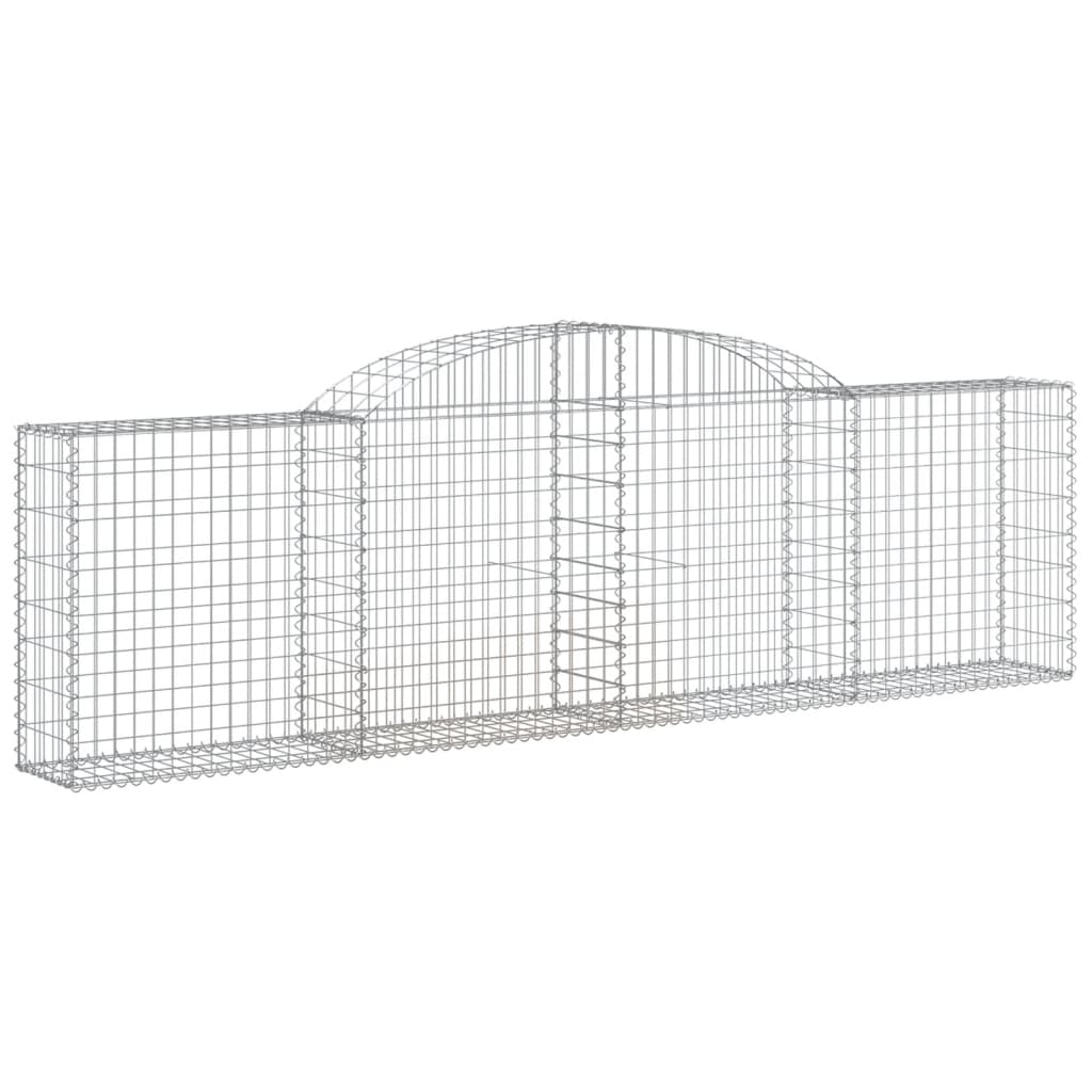 12 db íves horganyzott vas gabion kosár 300x30x80/100 cm