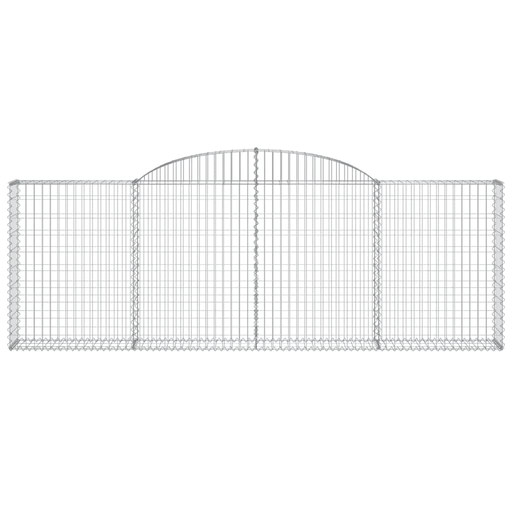 2 db íves horganyzott vas gabion kosár 300 x 30 x 100/120 cm