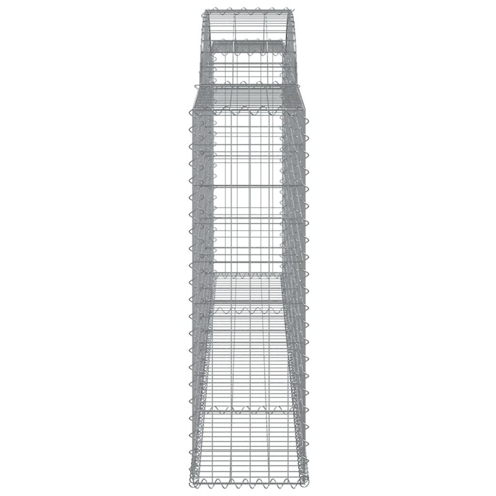 2 db íves horganyzott vas gabion kosár 300 x 30 x 100/120 cm