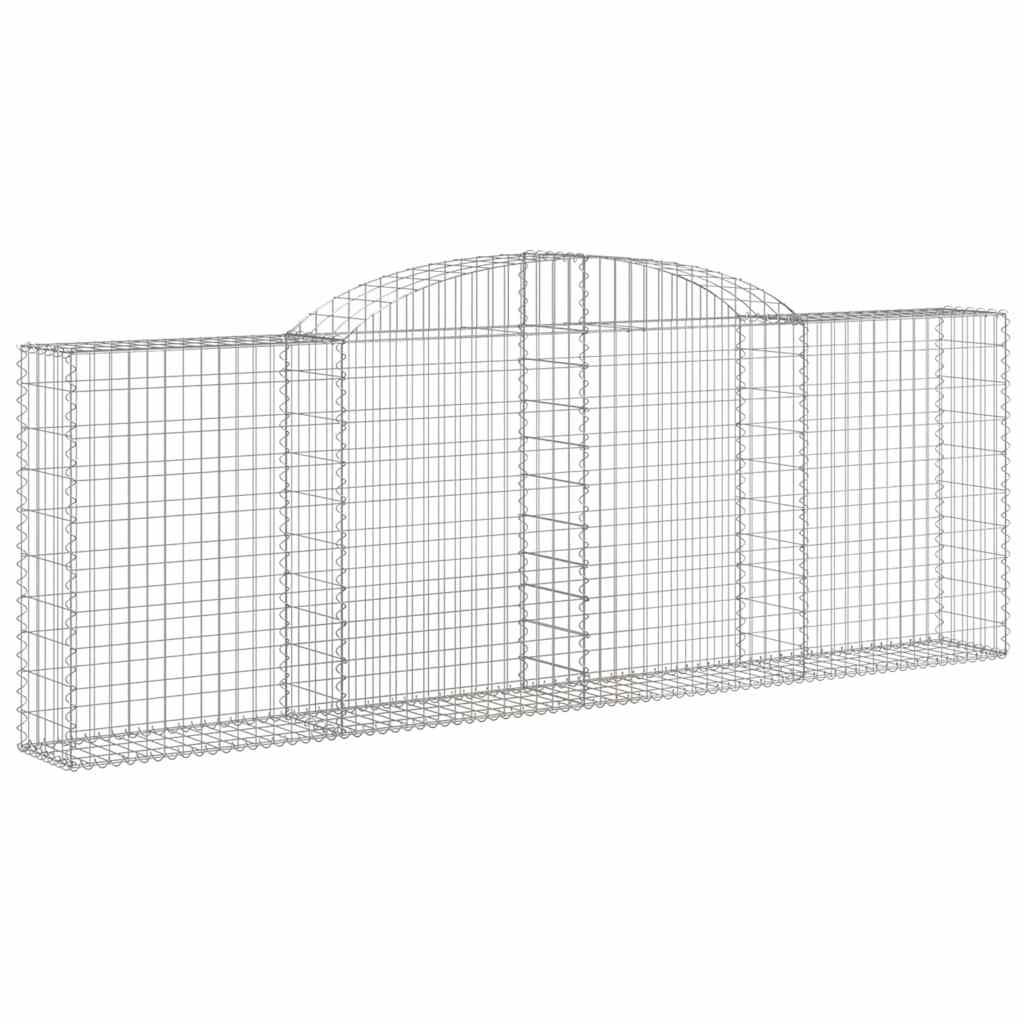 8 db íves horganyzott vas gabion kosár 300 x 30 x 100/120 cm