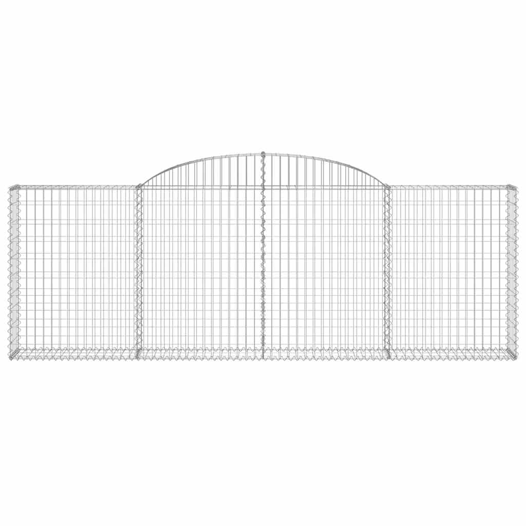 8 db íves horganyzott vas gabion kosár 300 x 30 x 100/120 cm